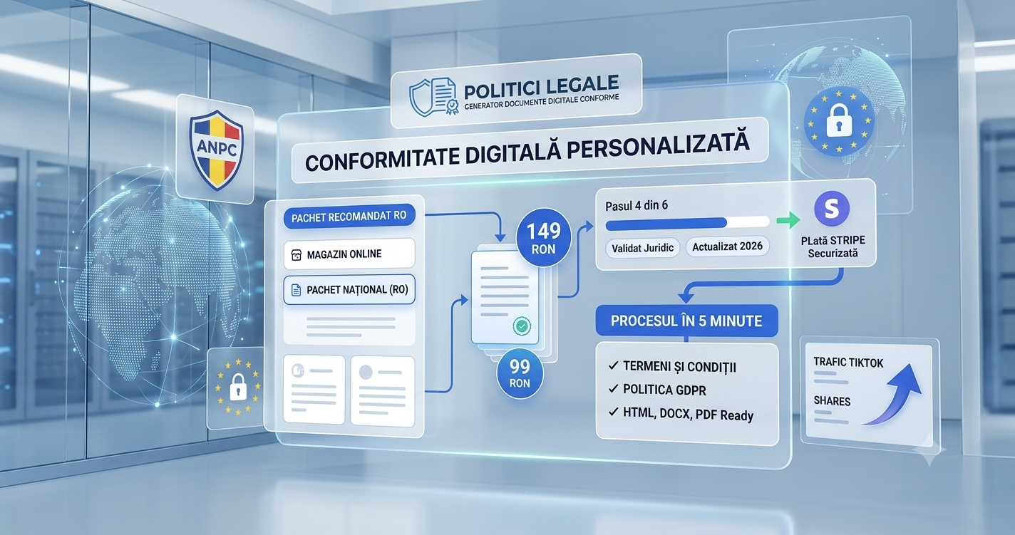​Cum să eviți amenzile ANPC și GDPR în 2026 fără avocați scumpi