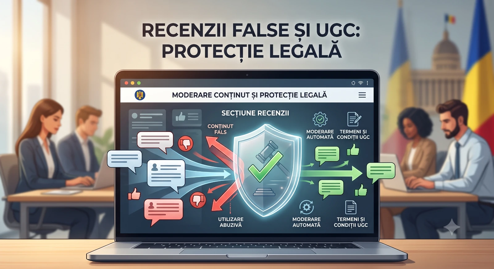 Recenzii false și UGC: Cum te protejezi legal de conținutul postat de utilizatori